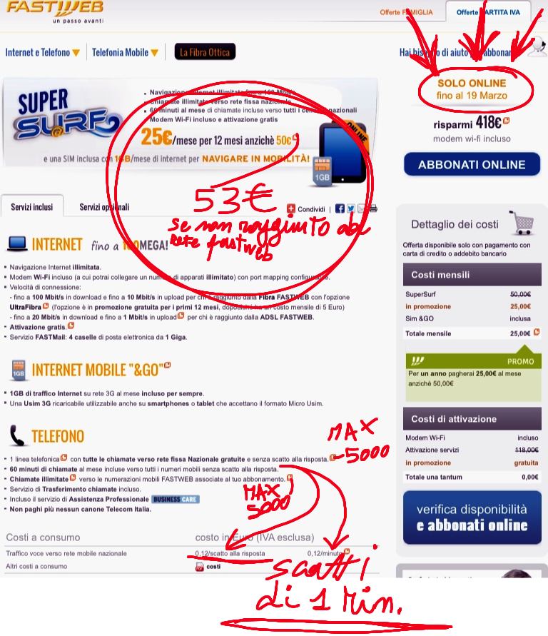 sito internet fastweb offerta super surfer sito internet fastweb offerta super surfer