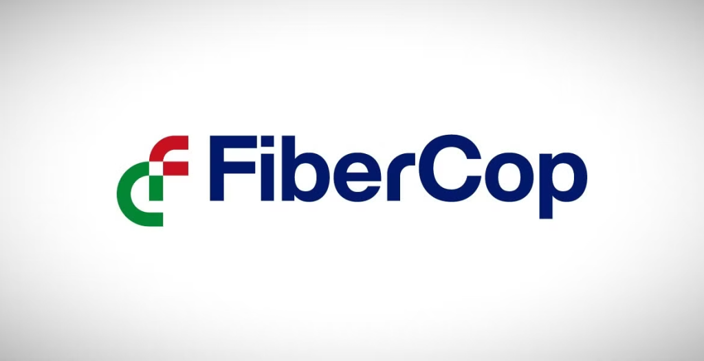 Logo ufficiale FiberCop: società che ha costruito infrastruttura FTTH in Italia