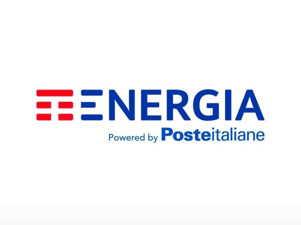 Logo TIM Energia powered by Poste Italiane, nuovo brand luce e gas lanciato da TIM.