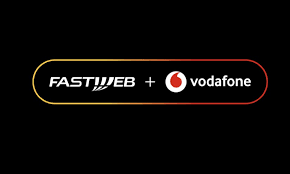 Logo Fastweb e Vodafone dopo la fusione delle attività nel mercato italiano delle telecomunicazioni