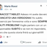 Reclamo fake sui social contro un operatore telefonico, esempio di sfogo online inefficace