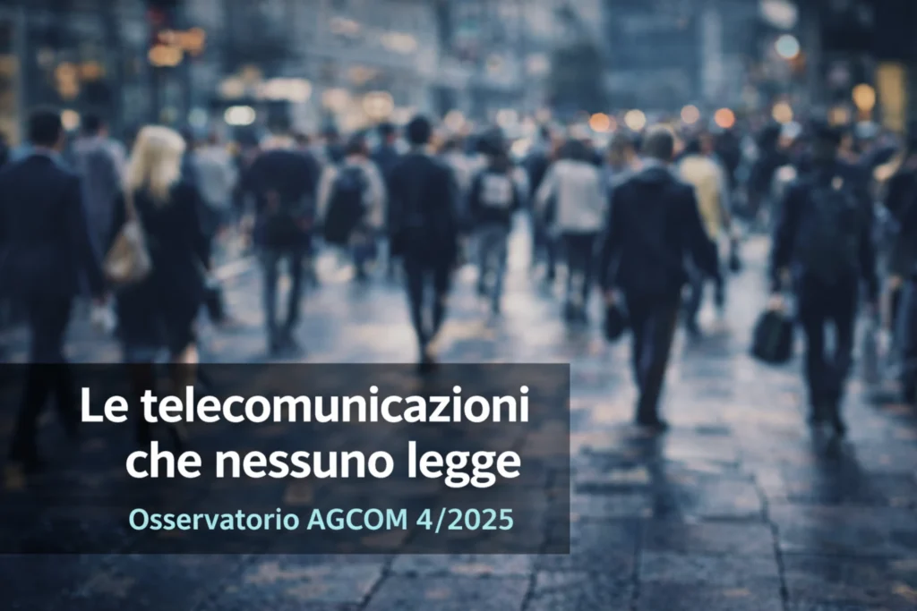 Modello economico delle telecomunicazioni italiane secondo l’Osservatorio AGCOM 4/2025