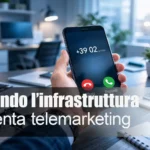 telefonata fibra con voce automatica su smartphone in ufficio di imprenditore