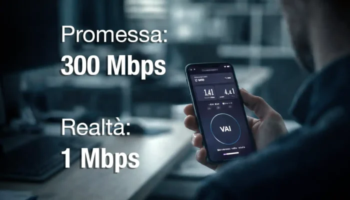 velocità internet instabile fwa speed test 1 mbps smartphone