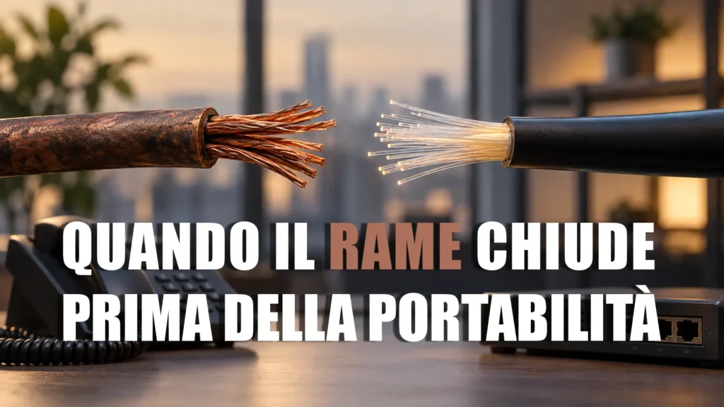 Dismissione del rame e portabilità non ancora completata su una linea aziendale